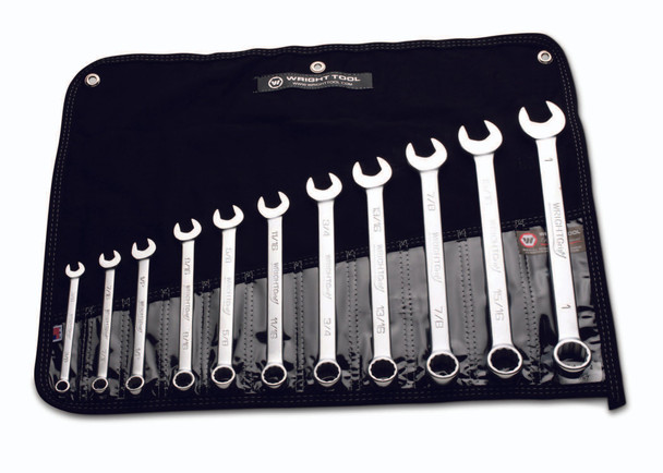 Combination Wrench WRIGHTGRIP® 2.0 11 Piece Set - 12 Point Satin 3/8"- 1"