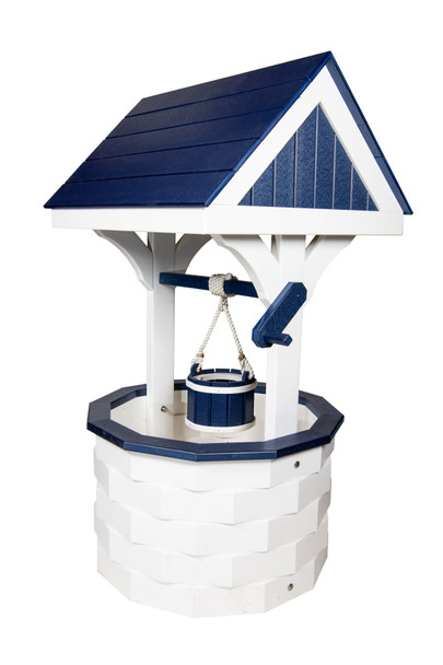 White and patriot blue Medium Wishing Well