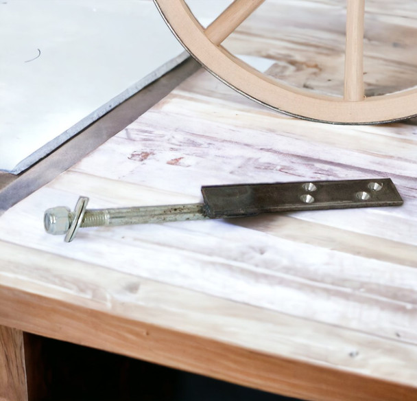 2 Axles for Wooden Hub Wheels on a workbench