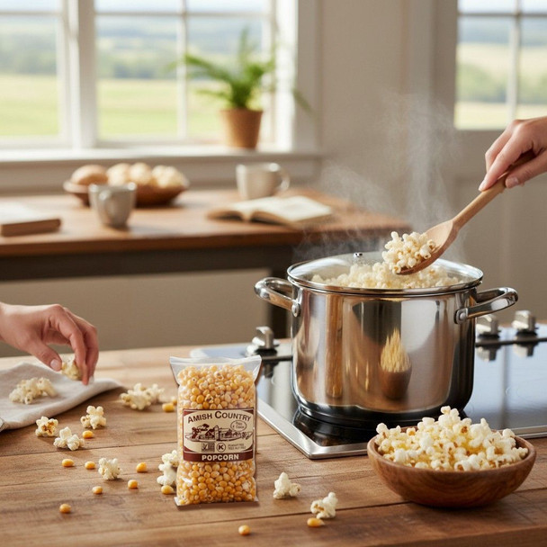 Individual 4oz Bag of Popcorn Kernels pops Four qrts of delicious popcorn. Six types to choose from at Harvest Array.