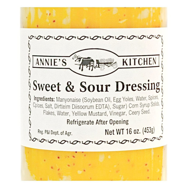 List of ingredients in Annie's Kitchen Sweet & Sour Dressing