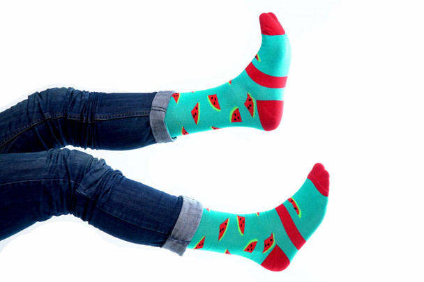 Cute Watermelon print on Bamboo Socks Made in America