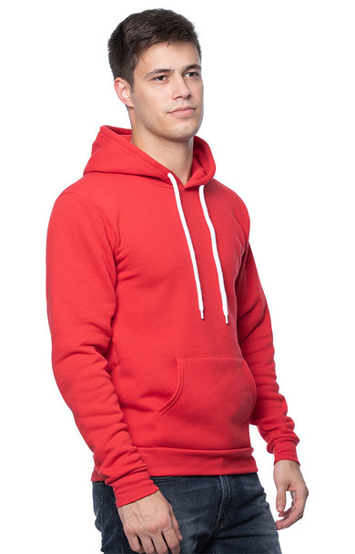 Royal Apparel, made in the USA Men's and Ladies' Fleece Pullover Hoodie-Red