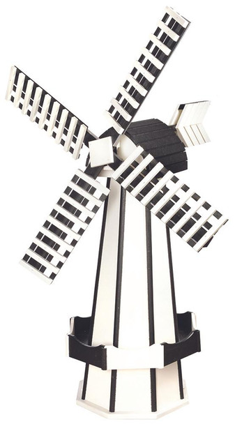 Jumbo Size Poly Windmill in White and Black 