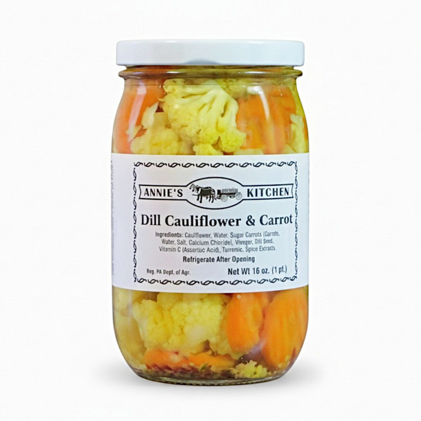 Annie's Kitchen Dill Cauliflower and Carrots make a delicious and fresh side dish. Order online today from Harvest Array