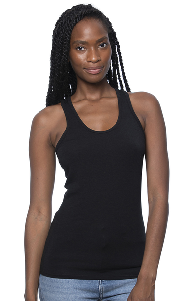 Women's Tri-blend Racerback Tank Top in Black From Harvest Array
