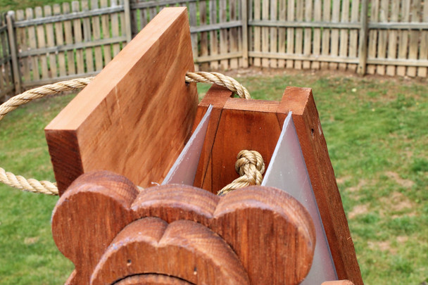 Top view of the bear Amish Made Bird Feeders