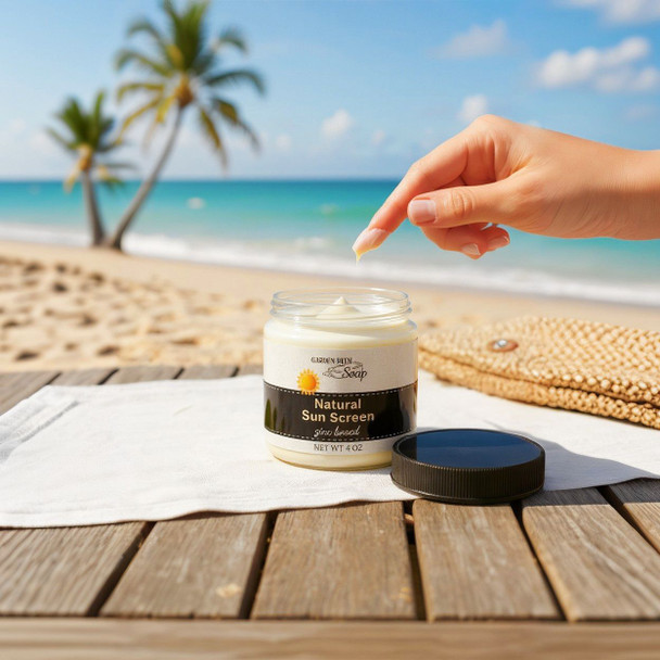 Shop Harvest Array's online store for all natural Garden Path Soaps Zinc Based Sunscreen in a 4 oz. jar. Ideal for the pool, beach, and everyday use.