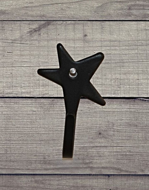 Star Shaped Amish Made Metal Key Hook is easy to hang on the wall next to the garage door or back door so you always know where your keys are.