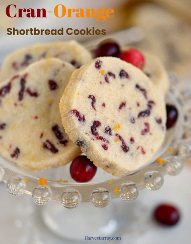 Cran-Orange Shortbread Cookie Recipe