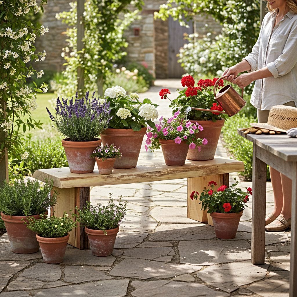 Harvest Array now carries Amish made 36" Briar Patch Flower Pot Benches for indoor/outdoor decorative use.