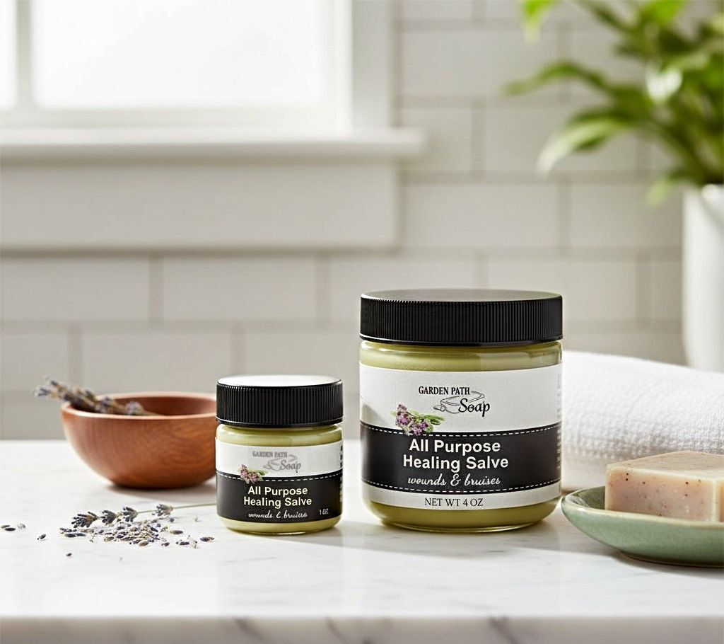 Garden Path All-Purpose Healing Salve - 1 and 4 Ounce Jars