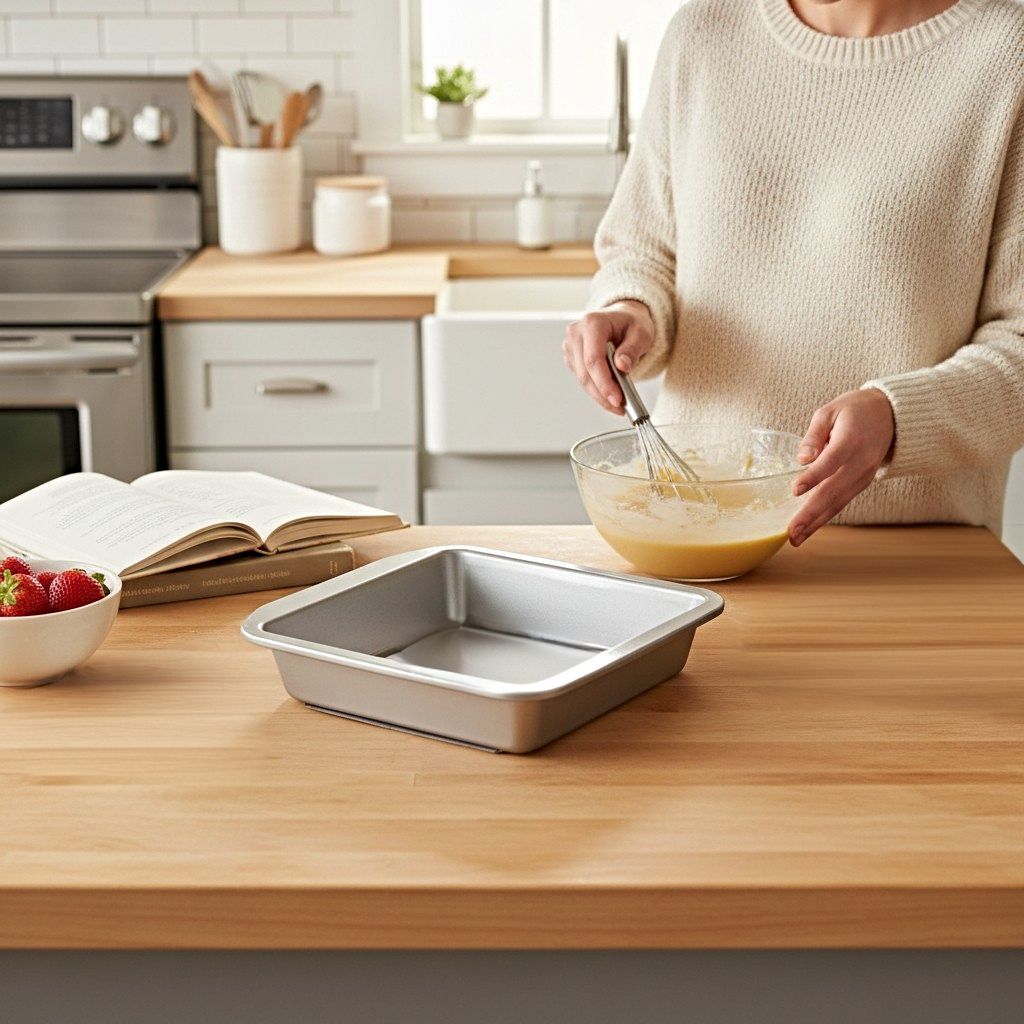 Square 8 x 8 x 2 in Cake Pan Made in the USA.