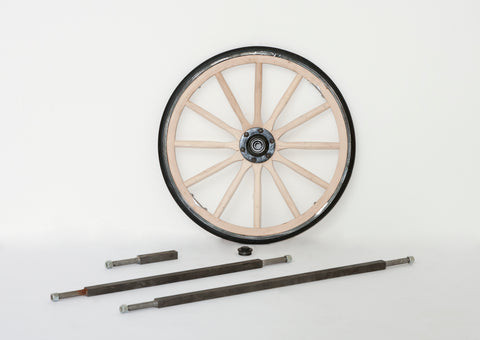 Sealed Bearing Pony or Display Cart Wheel With Rubber Wheel