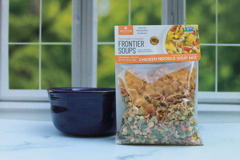 Savor the warmth of homemade chicken noodle soup, ready in just 30 min. Gluten-free, non-GMO, full of veggies for a cozy family meal.