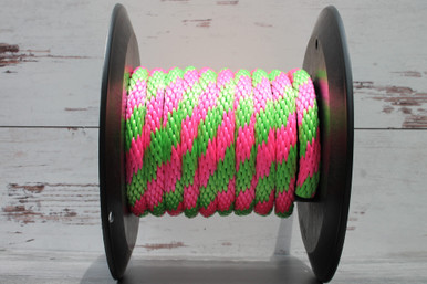 Patty Rope Hot Pink and Lime Solid Braided Multifilament Polypropylene Rope