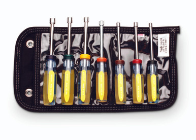 Nut Driver Set 7 Piece SAE 3/16"–3/8" Hollow Shaft w/ Pouch | Deep ...