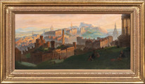 Large 19th Century View Of Edinburgh From Sunset Carlton Hill THOMAS GRANT