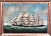 Large 19th Century Dutch Merchant Ship Study "Eleanor Margaret" by Joseph Witham