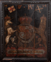 Large 17th Century English Royal Coat Of Arms Of King William III Of Orange
