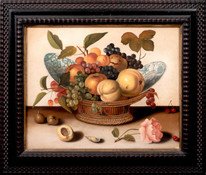 Large Italian Old Master Still Life of Fruit In A Basket Caravaggio (1571-1610)
