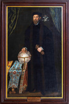 Huge 16th Century English Portrait of Sir Thomas Smythe (1514-1577) Hans HOLBEIN