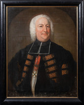Large 17th 18th Century French School Portrait Of Edme Mongin Bishop Of Bazas