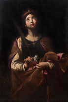 Huge 17th Century Italian Old Master Saint Catherine Of Alexandria GUIDO RENI