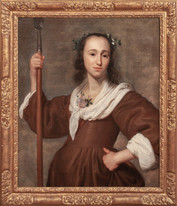 17th Century Dutch Old Master Portrait Of A Lady As Diana - Salomon de Bray 