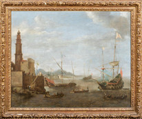 Large 17th Century Dutch Navy - Turkish Ottoman Trade Post Bonaventura PEETERS