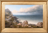 Huge 19th Century Coastal Landscape Pen Maen Mawr Anglesey Edmund John Niemann