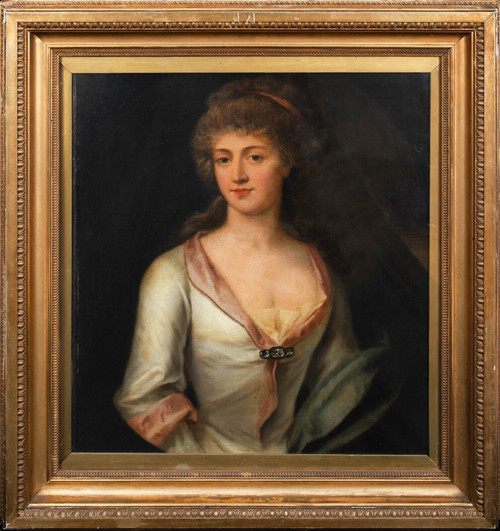 Large 18th Century Scottish School Portrait Of Lady Richardson Wife Of Sir James