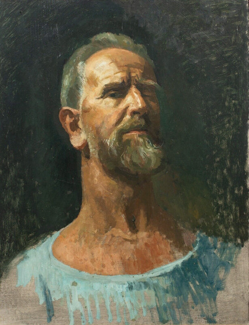 Large Early 20th Century Self Portrait Of Artist Lionel ELLIS (1903-1988)