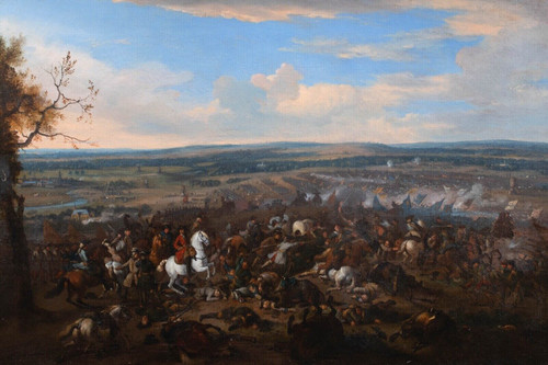 Large 17th Century View Of William III At The Battle Of The Boyne 1690 JAN WYCK