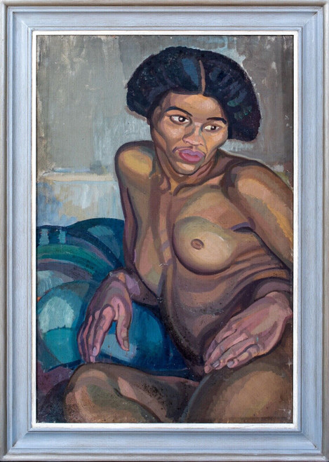 Large Early 20th Century Portrait Of A Black Nude Lady HARRY BARR (1896-1987)