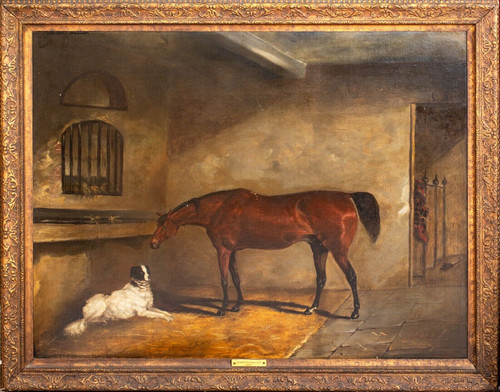 Large 19th Century Bay Hunter Setter Dog Portrait John Ferneley Snr (1762–1860)