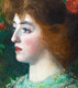 19th Century Pre-Raphaelite Arts & Crafts Portrait Of A Lady "Rosalin Isabel"