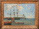 19th Century German Impressionist Memel Harbour Klaipėda Lithuania G FENKOHL