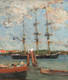 19th Century German Impressionist Memel Harbour Klaipėda Lithuania G FENKOHL