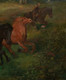 Huge 19th Century New Forest Horses Colt Hunting Landscape Lucy Kemp-Welch