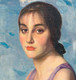 Large Early 20th Century Spanish Portrait Of A Lady Julio MOISÉS (1888-1968)