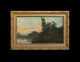 19th Century French Barbizon Impressionist Les bords de l'Oise CHARLES DAUBIGNY