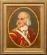 Large 19th Century Portrait of British Military Officer Napoleonic War Red Tunic