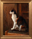 Large 19th Century French Parisian Cat Portrait Théophile Alexandre STEINLEN