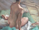 Large Early 20th Century English School Studio Nude Portrait Of A Lady Painting