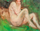 Large 19th Century Impressionist Nude Lady by Albert de Belleroche (1864-1944)