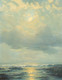 Large 19th Century Scottish Twilight Moonlit Seascape  Landscape ALEX MACLEAN