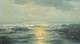 Large 19th Century Scottish Twilight Moonlit Seascape  Landscape ALEX MACLEAN