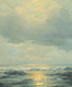 Large 19th Century Scottish Twilight Moonlit Seascape  Landscape ALEX MACLEAN