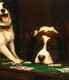 19th Century Dog Poker Cards Game - Saint Bernard Jack Russell Terrier Spaniel